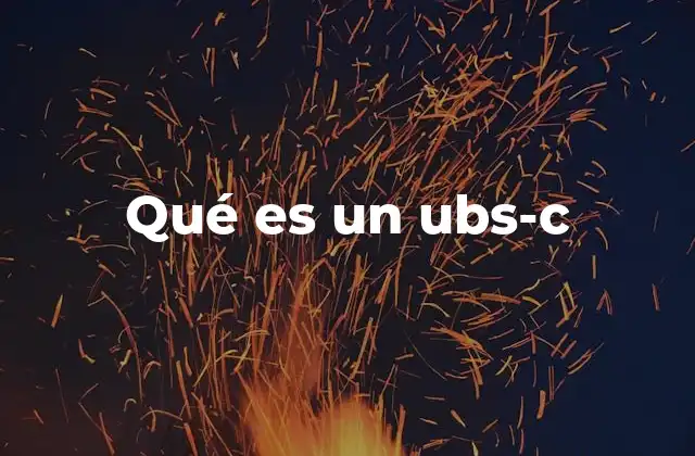 Qué es un Ubs-c