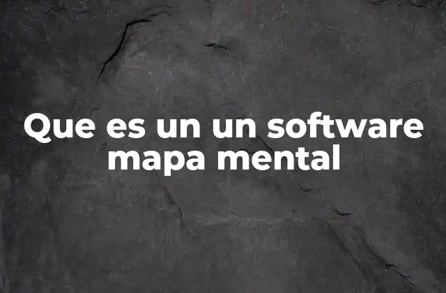 Que es un un Software Mapa Mental
