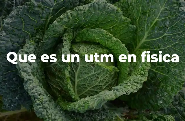 Que es un Utm en Fisica