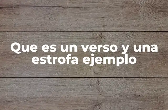 Estructura básica de la poesía y sus componentes