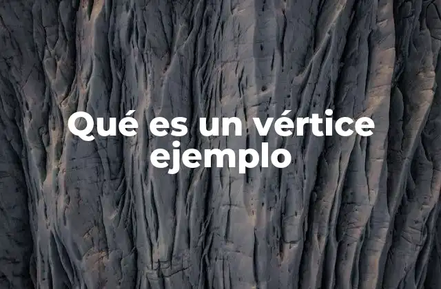 Qué es un Vértice Ejemplo
