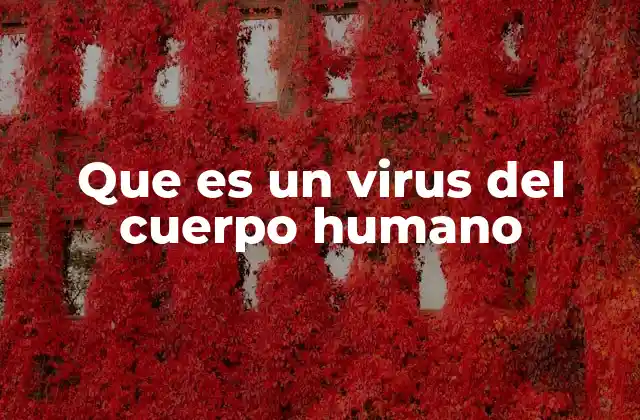 Que es un Virus Del Cuerpo Humano