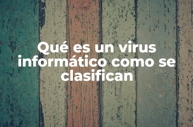 Qué es un Virus Informático como Se Clasifican