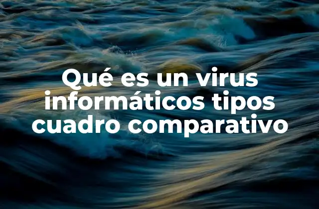 Qué es un Virus Informáticos Tipos Cuadro Comparativo