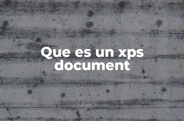 Que es un Xps Document