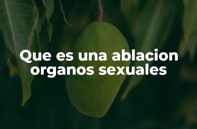 Que es una Ablacion Organos Sexuales