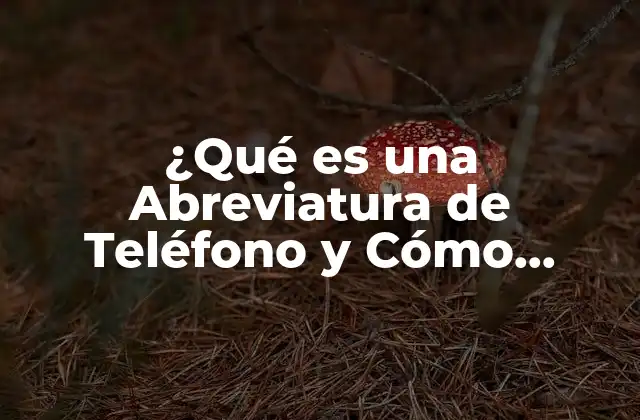 ¿qué es una Abreviatura de Teléfono y Cómo Funciona?