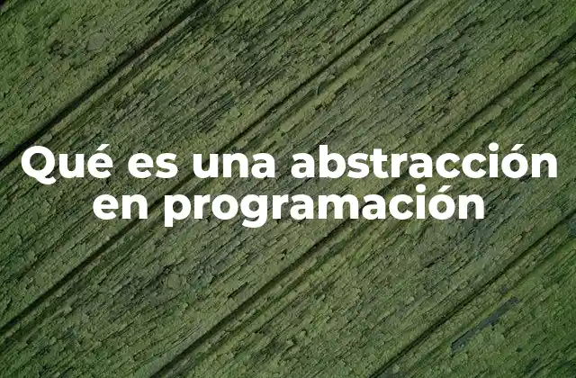Qué es una Abstracción en Programación