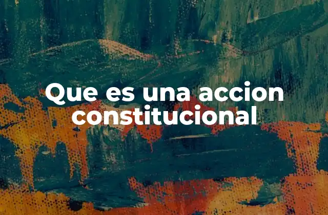 Que es una Accion Constitucional