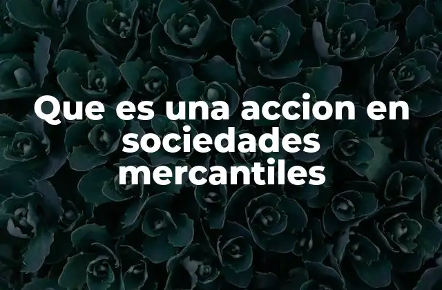 Que es una Accion en Sociedades Mercantiles 2 La estructura y funcionamiento de las acciones en sociedades mercantiles