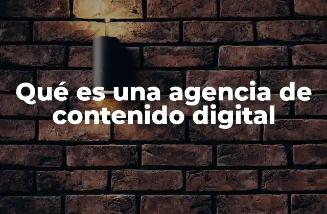 Qué es una Agencia de Contenido Digital