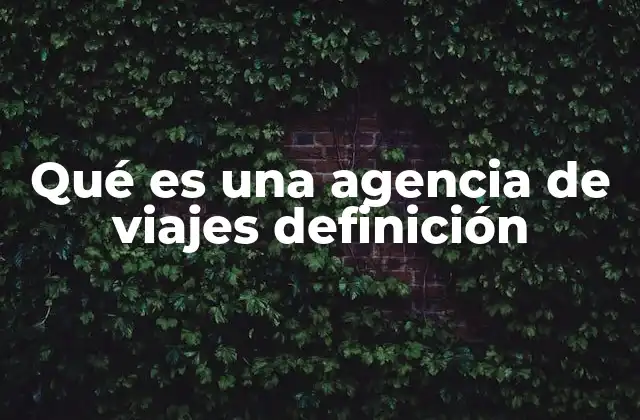 Qué es una Agencia de Viajes Definición 2 El papel de las agencias de viajes en la industria turística