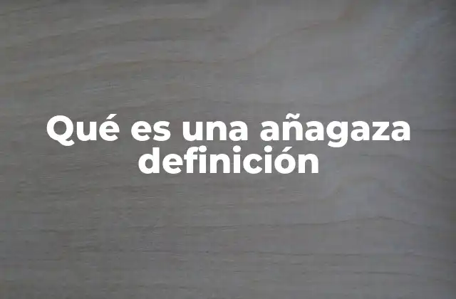Qué es una Añagaza Definición