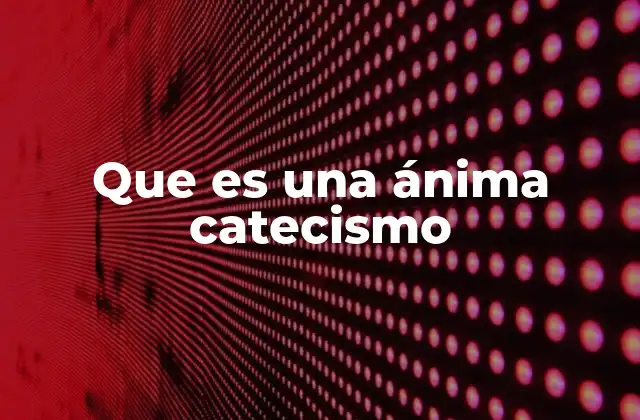 Que es una Ánima Catecismo