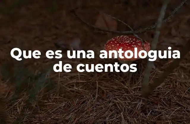 Que es una Antologuia de Cuentos