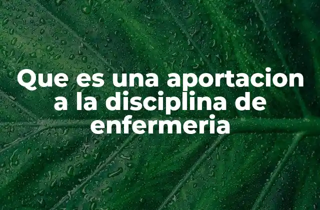 Que es una Aportacion a la Disciplina de Enfermeria 2 El impacto de las innovaciones en la práctica enfermera