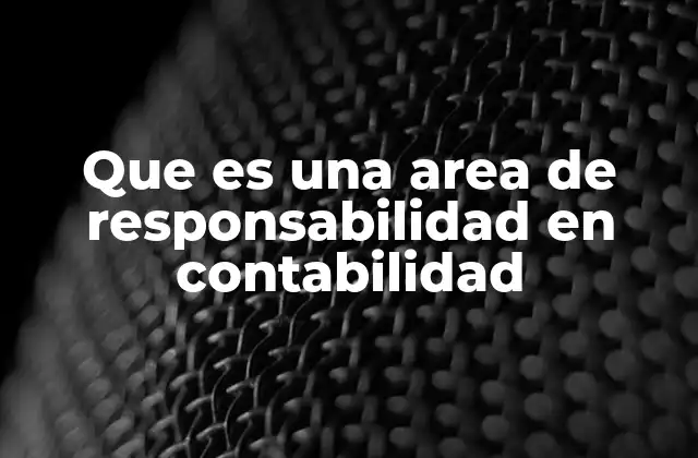 Que es una Area de Responsabilidad en Contabilidad 2 La organización contable descentralizada y sus ventajas