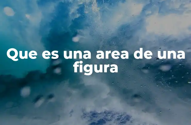 Que es una Area de una Figura
