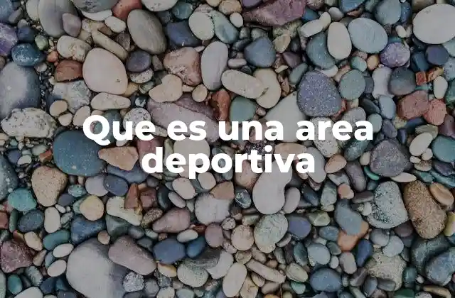Que es una Area Deportiva