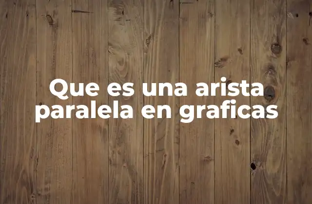 Que es una Arista Paralela en Graficas