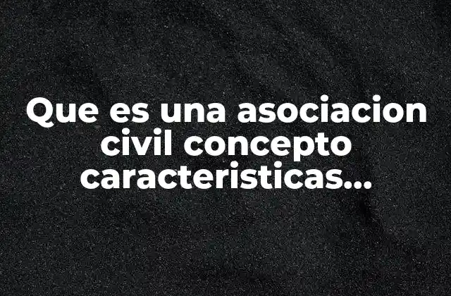 Que es una Asociacion Civil Concepto Caracteristicas Ventajas y Desventajas