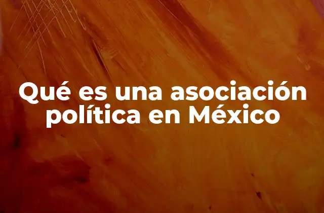 Qué es una Asociación Política en México