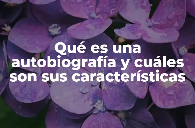 Qué es una Autobiografía y Cuáles Son Sus Características