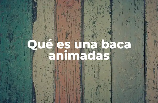 Qué es una Baca Animadas