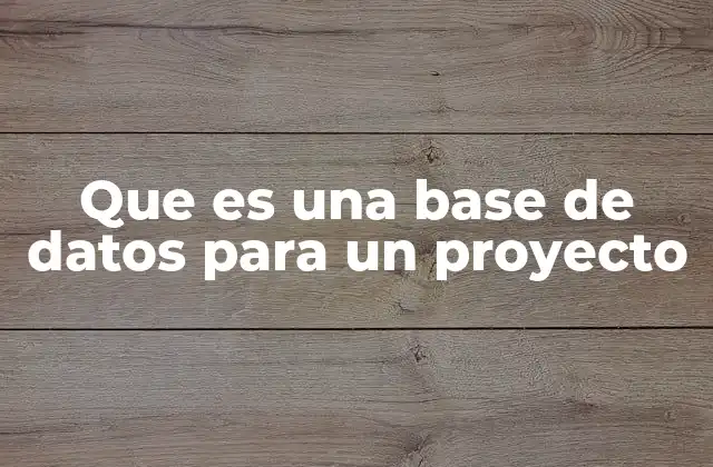El papel fundamental de la base de datos en la estructura de un proyecto