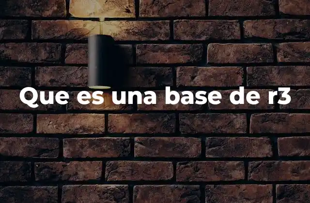 Que es una Base de R3