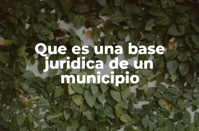 El papel de la base jurídica en la autonomía municipal
