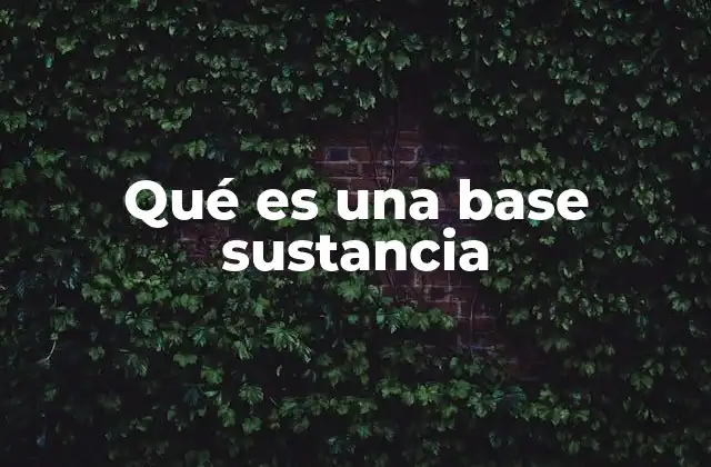 Qué es una Base Sustancia 2 Características químicas de las bases como sustancias