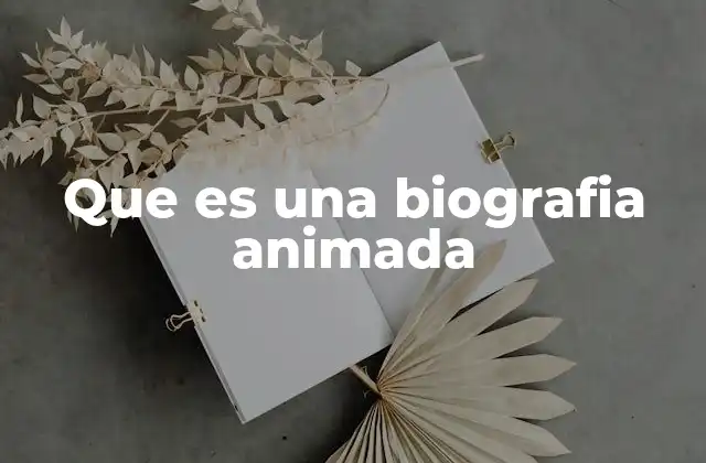Que es una Biografia Animada