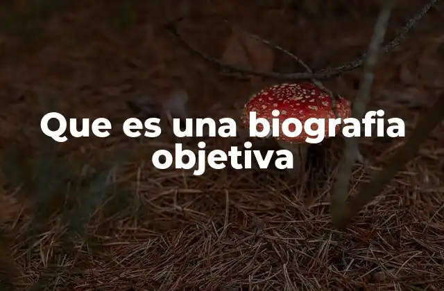 Que es una Biografia Objetiva