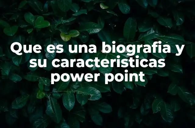 Cómo estructurar una biografía PowerPoint