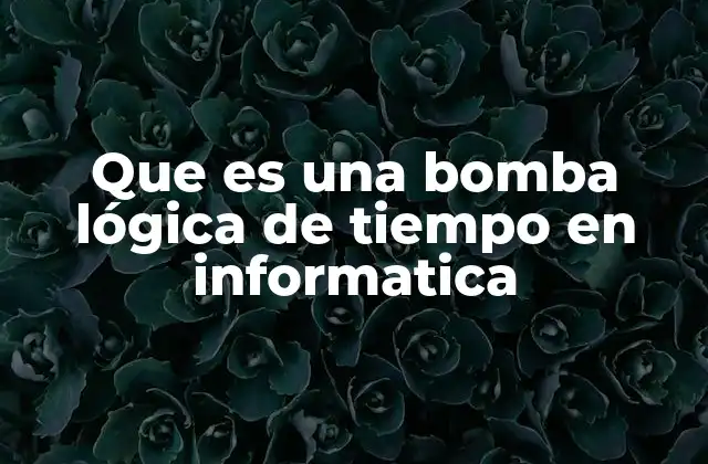 Características y funcionamiento de las bombas lógicas de tiempo
