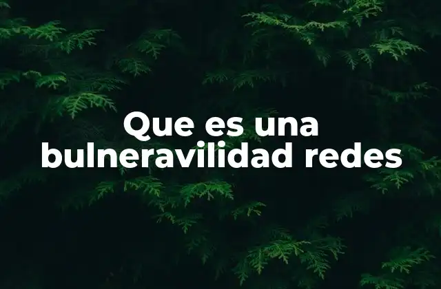 Que es una Bulneravilidad Redes 2 Tipos de debilidades en los sistemas de comunicación