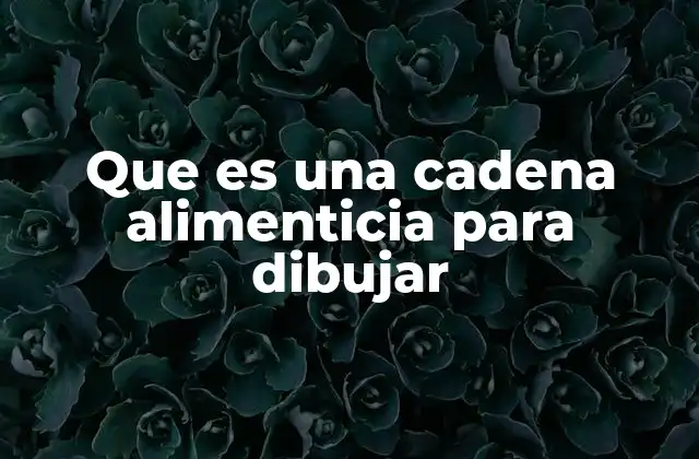 Que es una Cadena Alimenticia para Dibujar