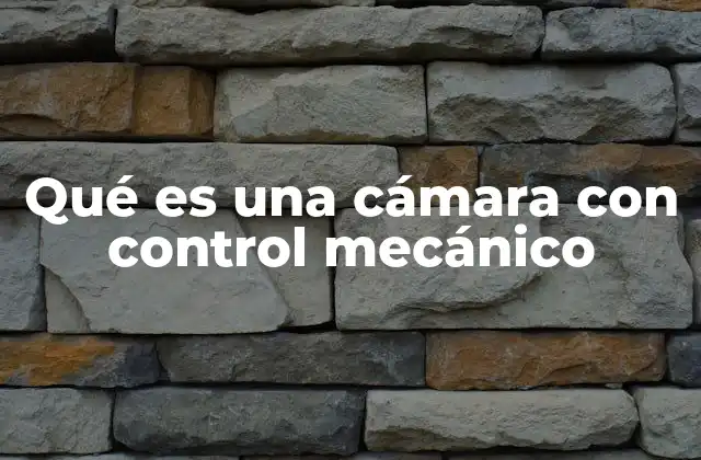 Cómo funciona una cámara con control mecánico sin electrónica