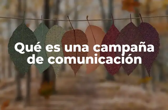 Qué es una Campaña de Comunicación