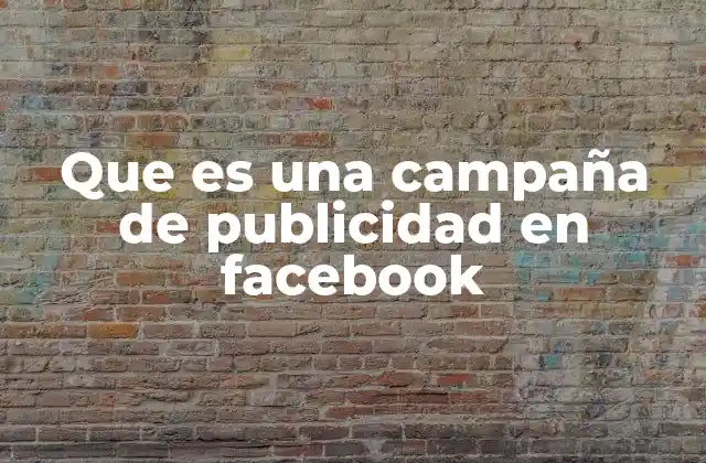 Que es una Campaña de Publicidad en Facebook