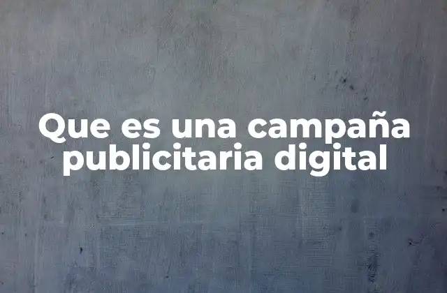 Que es una Campaña Publicitaria Digital