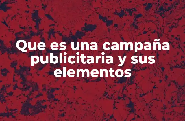 Que es una Campaña Publicitaria y Sus Elementos