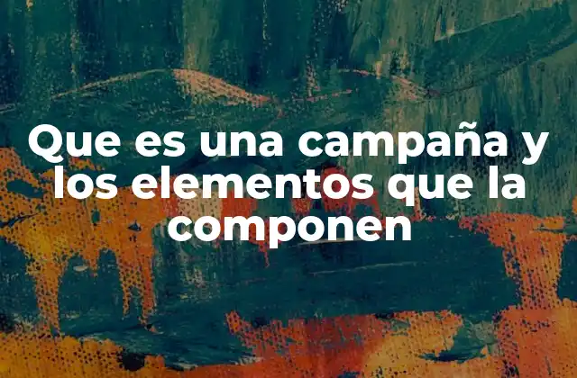 Que es una Campaña y los Elementos que la Componen