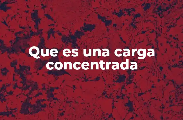 Que es una Carga Concentrada