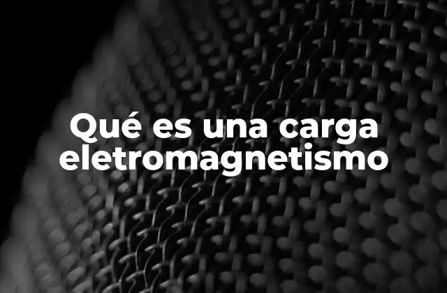 Qué es una Carga Eletromagnetismo