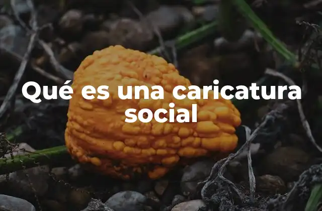 Qué es una Caricatura Social