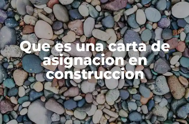 Que es una Carta de Asignacion en Construccion 2 La importancia de la carta de asignación en proyectos de construcción