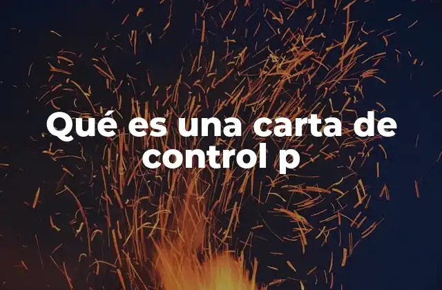 Qué es una Carta de Control P