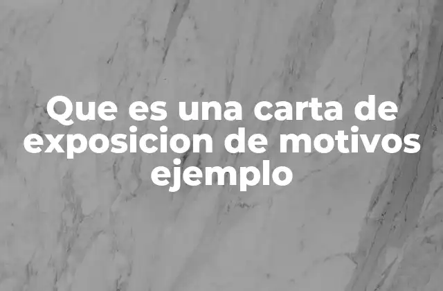 Que es una Carta de Exposicion de Motivos Ejemplo 2 El papel de la carta en situaciones académicas y profesionales
